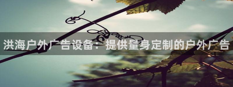 杏宇平台官网注册：洪海户外广告设备：提供量身定制的户外广告