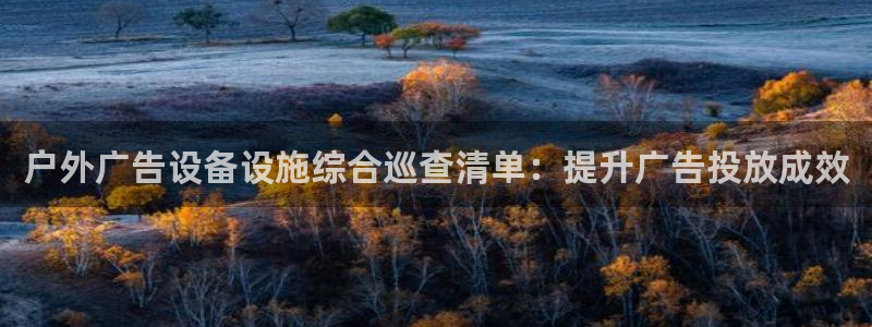 杏宇官方平台官网下载：户外广告设备设施综合巡查清单：提升广告投放成效