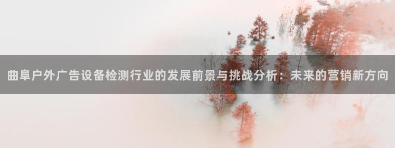 杏宇平台登录步骤图：曲阜户外广告设备检测