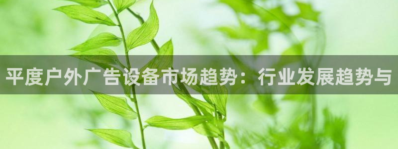 杏宇平台登录方法：平度户外广告设备市场趋势：行业发展趋势与