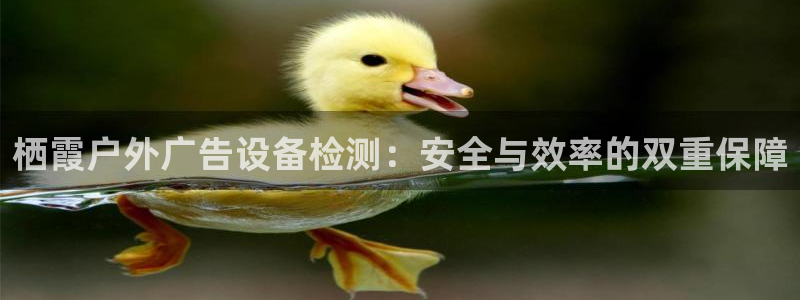 杏宇平台总代理是谁：栖霞户外广告设备检测